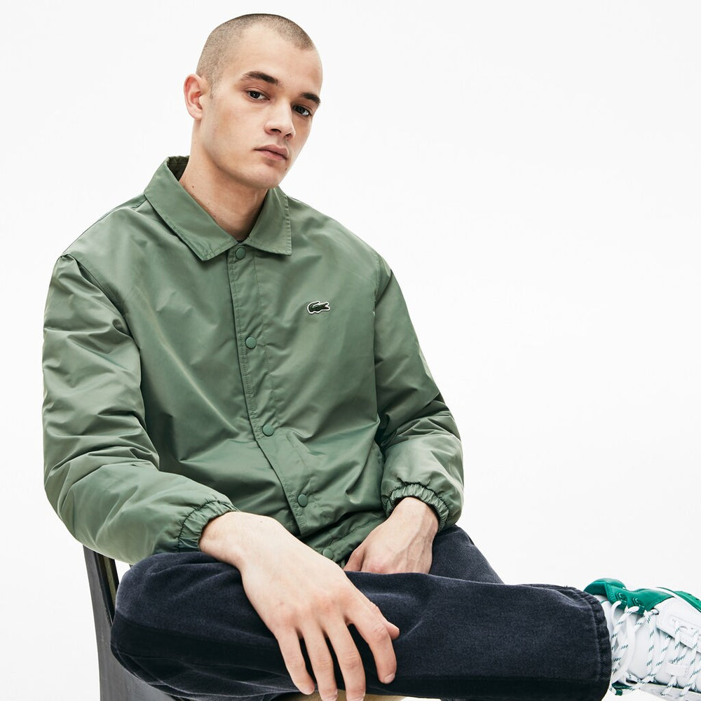LIVE Buttoned Embroidered Coach Jacket | Lacoste Mens