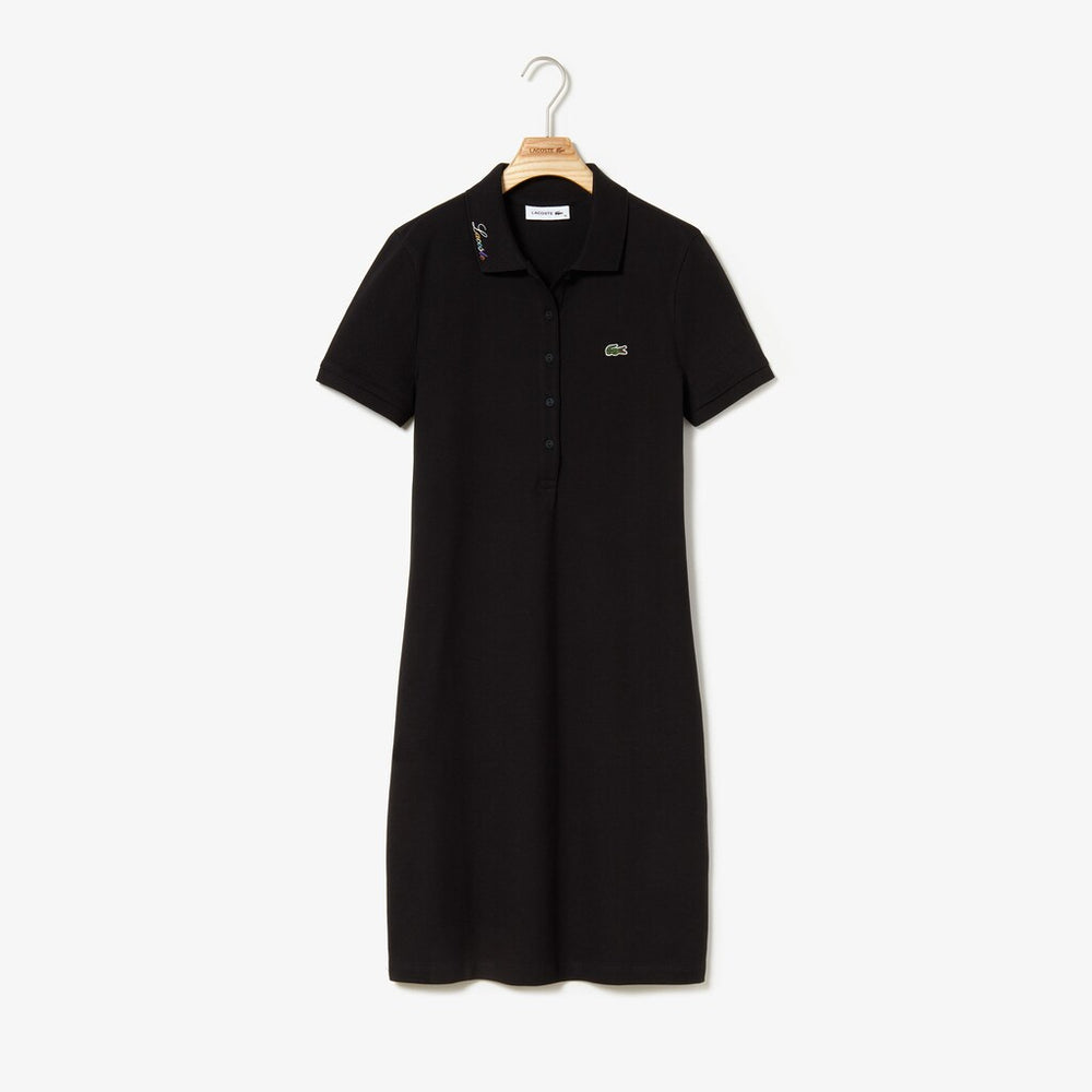 Wo  Rainbow Script Collar Polo Dress | Lacoste Womens
