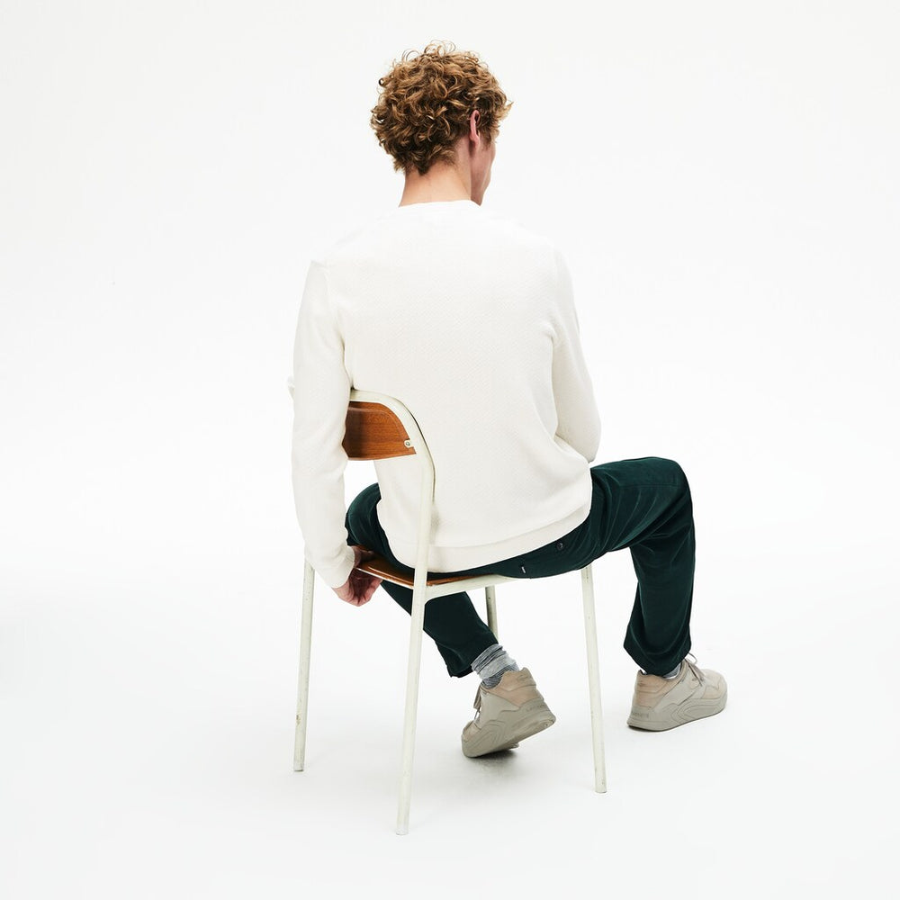 Crewneck Texturized Cotton Sweater | Lacoste Mens