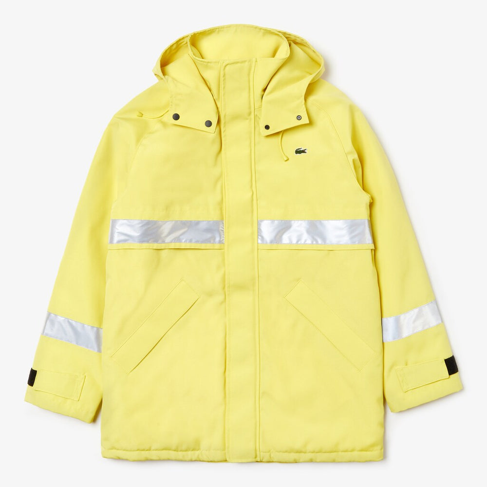 Unisex LIVE Reflective-Stripe Canvas Parka | Lacoste Mens