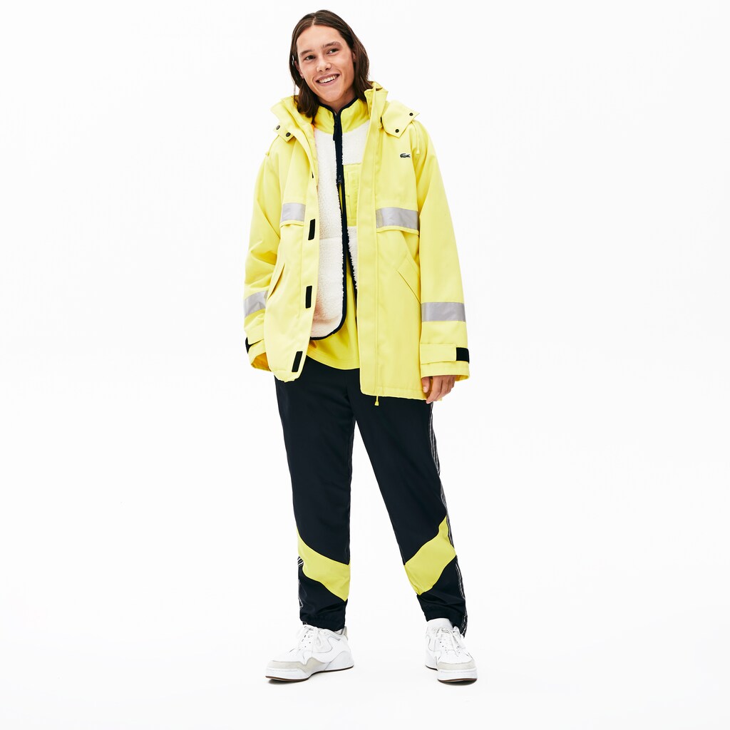 Unisex LIVE Reflective-Stripe Canvas Parka | Lacoste Mens