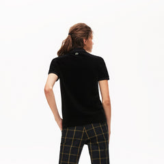 Wo  LIVE Slim Fit Golden Signature Velvet Polo Shirt | Lacoste Womens