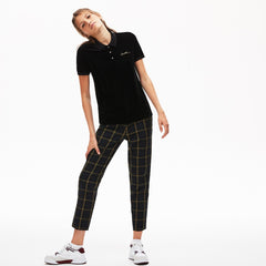 Wo  LIVE Slim Fit Golden Signature Velvet Polo Shirt | Lacoste Womens