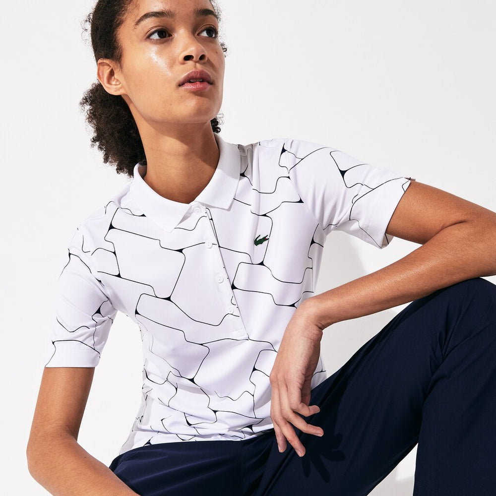 Wo  SPORT Printed Stretch Jersey Golf Polo | Lacoste Womens