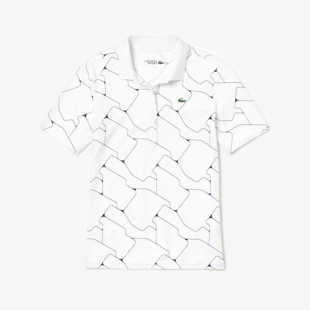 Wo  SPORT Printed Stretch Jersey Golf Polo | Lacoste Womens