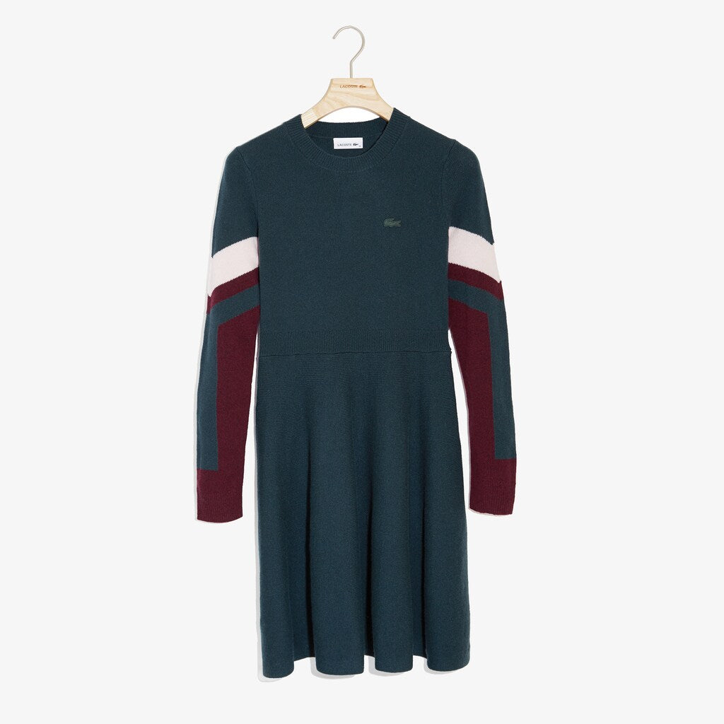 Wo  Color Block Stripe Polo Dress | Lacoste Womens