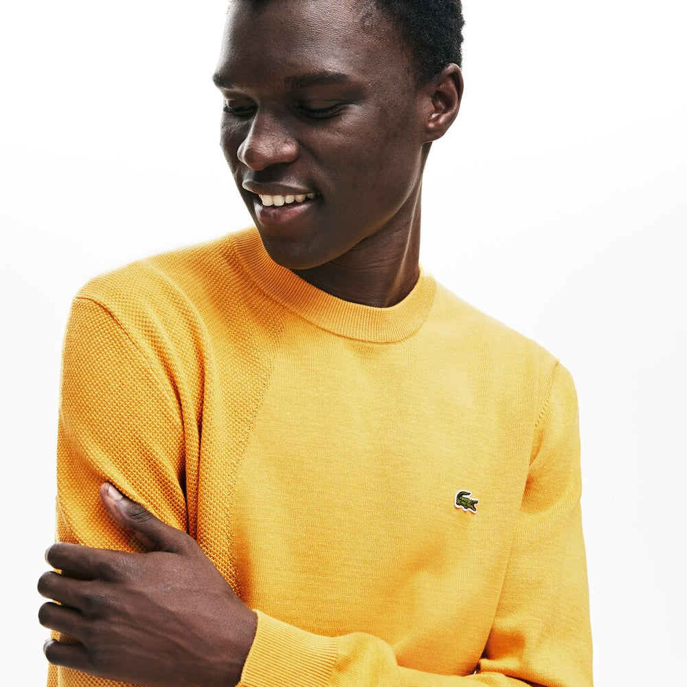 Crewneck Textured Thermoregulating Sweater | Lacoste Mens