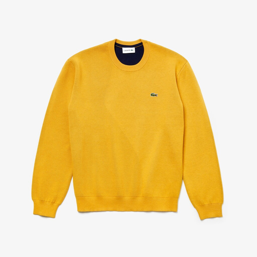 Crewneck Textured Thermoregulating Sweater | Lacoste Mens
