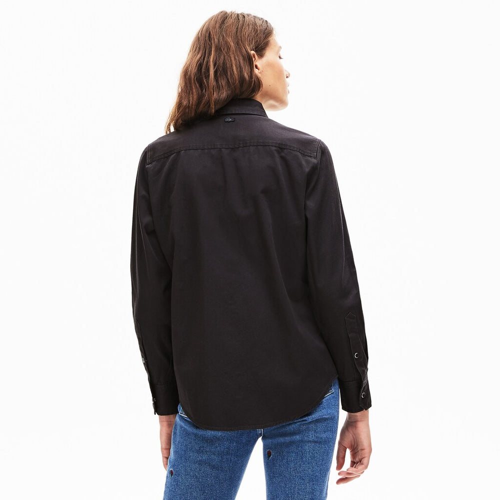 Wo  LIVE Rose-Embroidered Cotton Shirt | Lacoste Womens