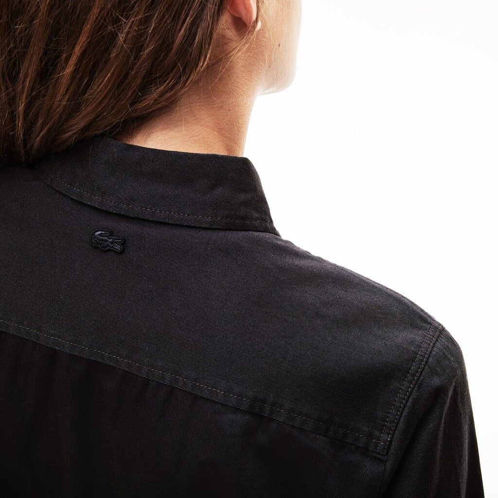 Wo  LIVE Rose-Embroidered Cotton Shirt | Lacoste Womens