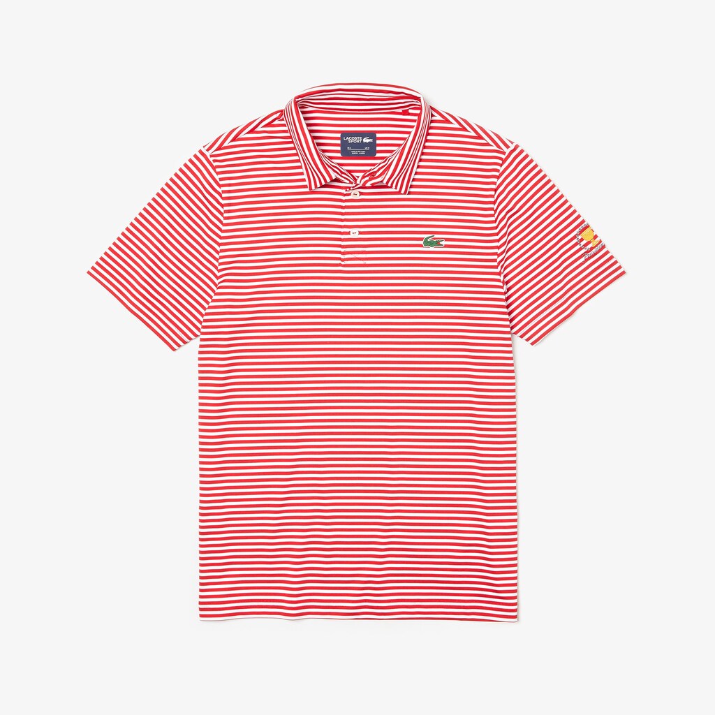 Presidents Cup Pinstriped Breathable Jersey Golf Polo | Lacoste Mens