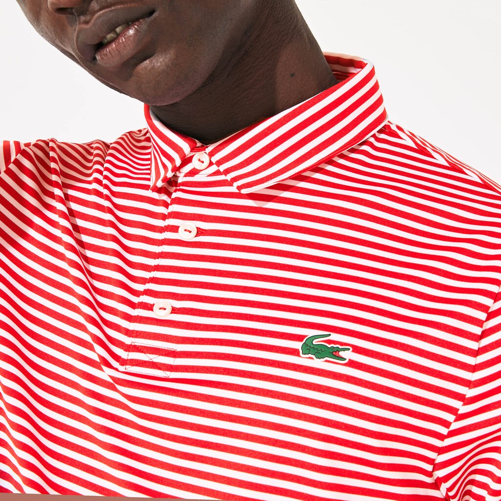 Presidents Cup Pinstriped Breathable Jersey Golf Polo | Lacoste Mens