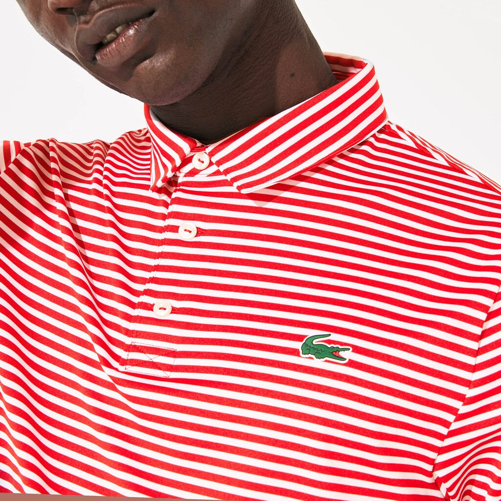 Presidents Cup Pinstriped Breathable Jersey Golf Polo | Lacoste Mens