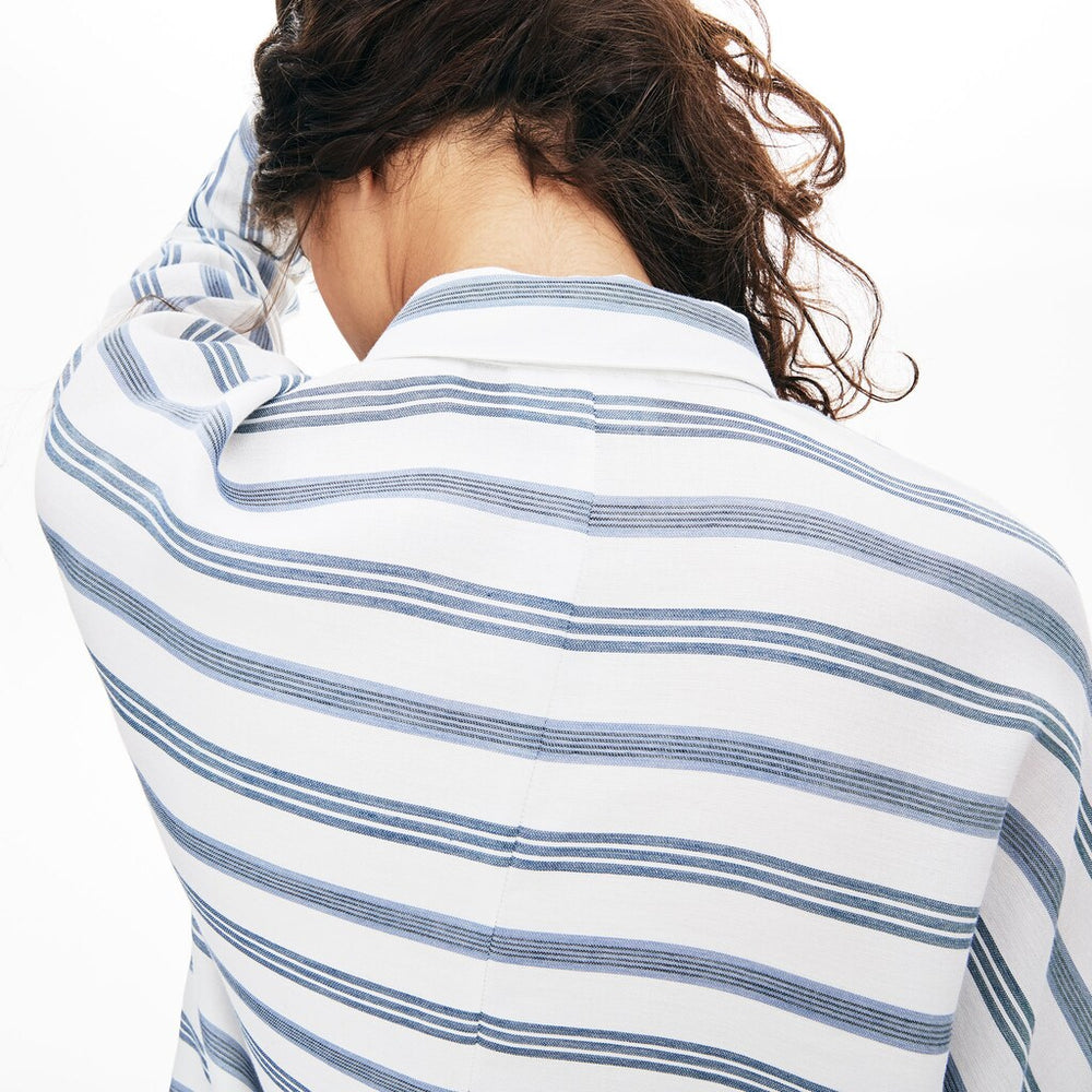 Wo  Loose Fit Striped Lightweight Cotton Shirt | Lacoste Womens