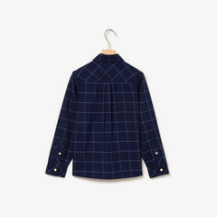 Boys' Check Flannel Shirt | Lacoste Womens
