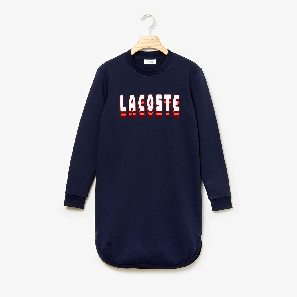 Wo  3D-Lettering Fleece Sweatshirt Dress | Lacoste Womens