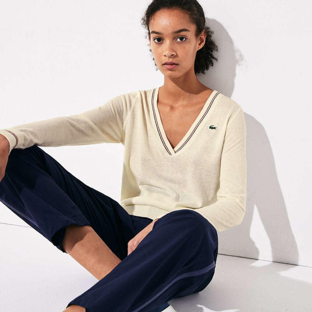 Wo  SPORT Technical Wool Blend Golf Sweater | Lacoste Womens