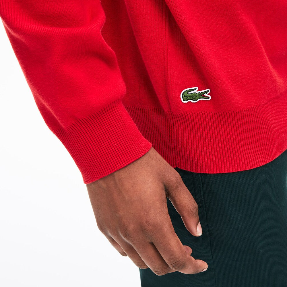 Crewneck Signature-Logo Knit Sweater | Lacoste Mens