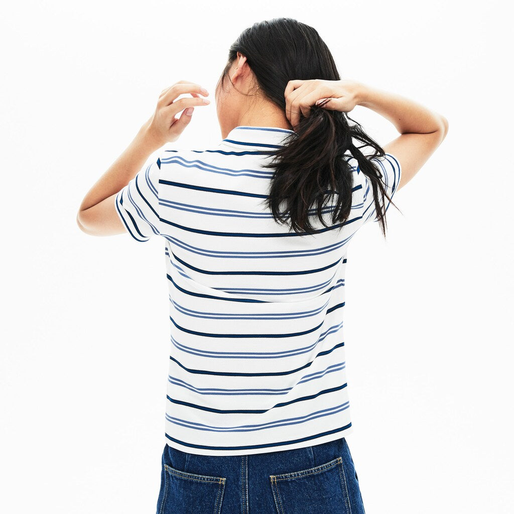 Wo  Slim Fit Striped Stretch Piqué Polo Shirt | Lacoste Womens