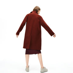 Wo  Standup Collar Wool-Blend Zip Coat | Lacoste Womens