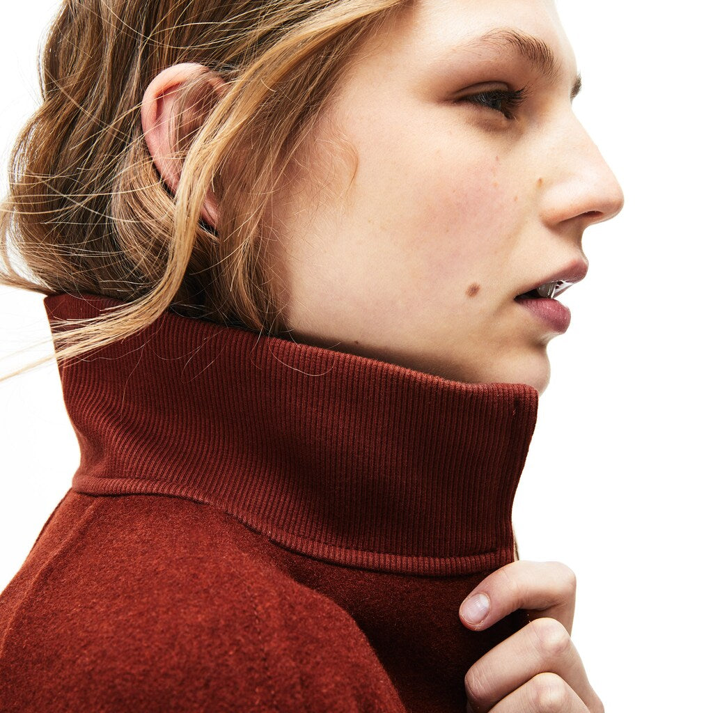 Wo  Standup Collar Wool-Blend Zip Coat | Lacoste Womens