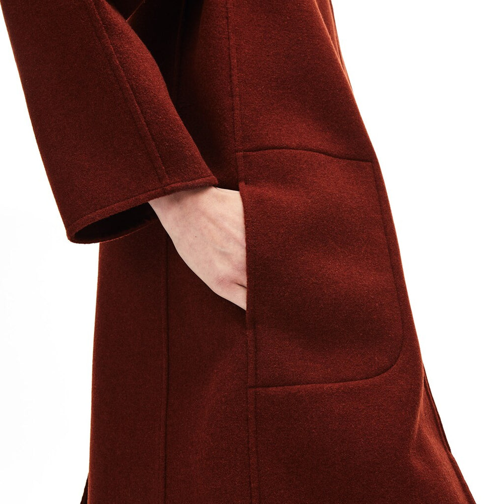 Wo  Standup Collar Wool-Blend Zip Coat | Lacoste Womens