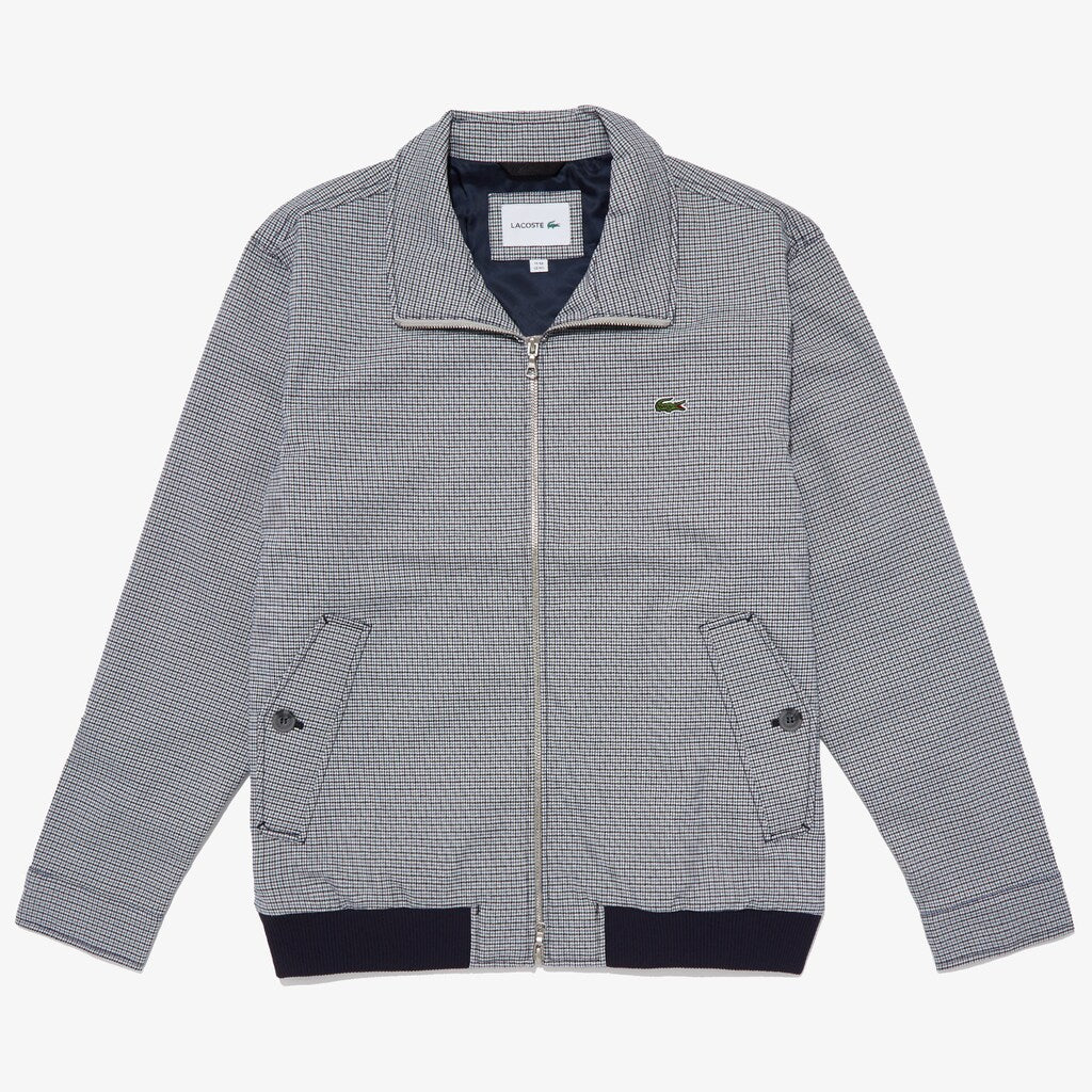 Herringbone Pattern Zip Harrington Jacket | Lacoste Mens