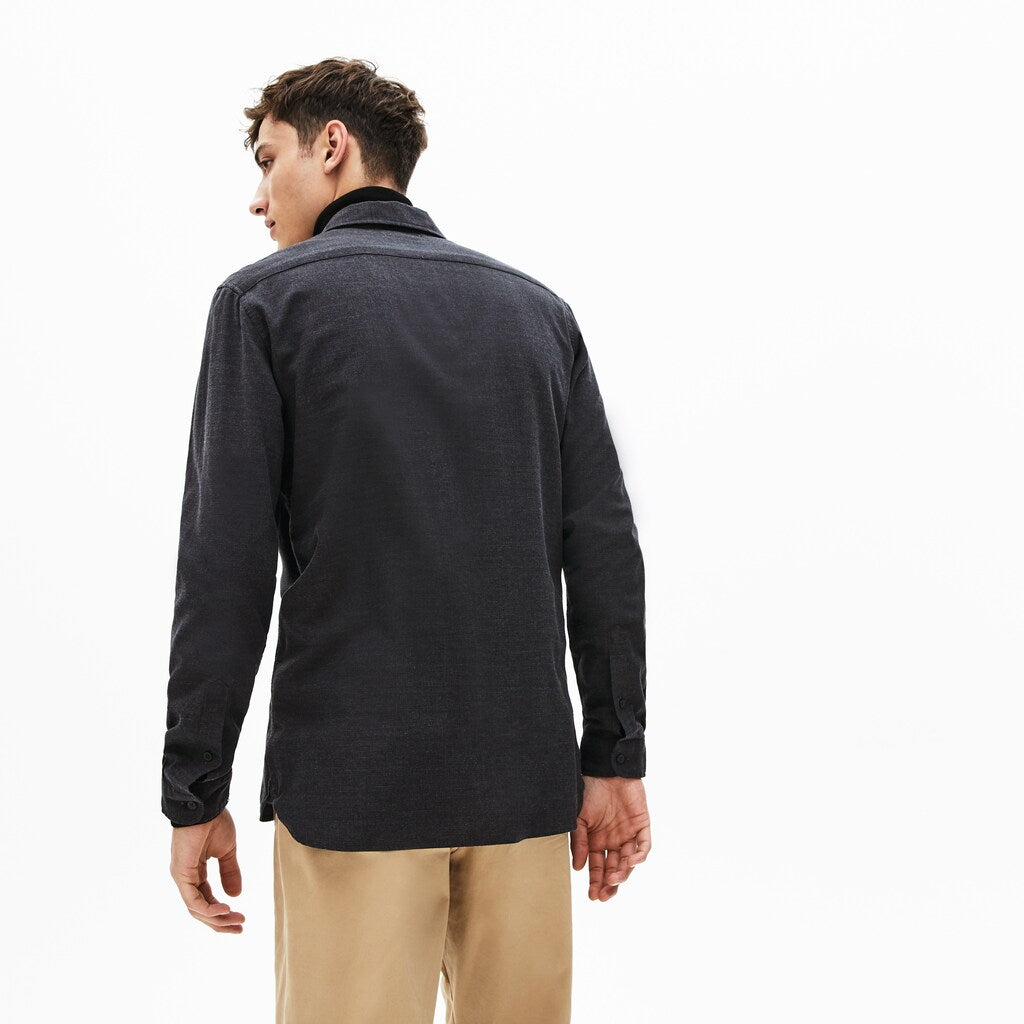 Slim Fit Cotton Flannel Shirt | Lacoste Mens