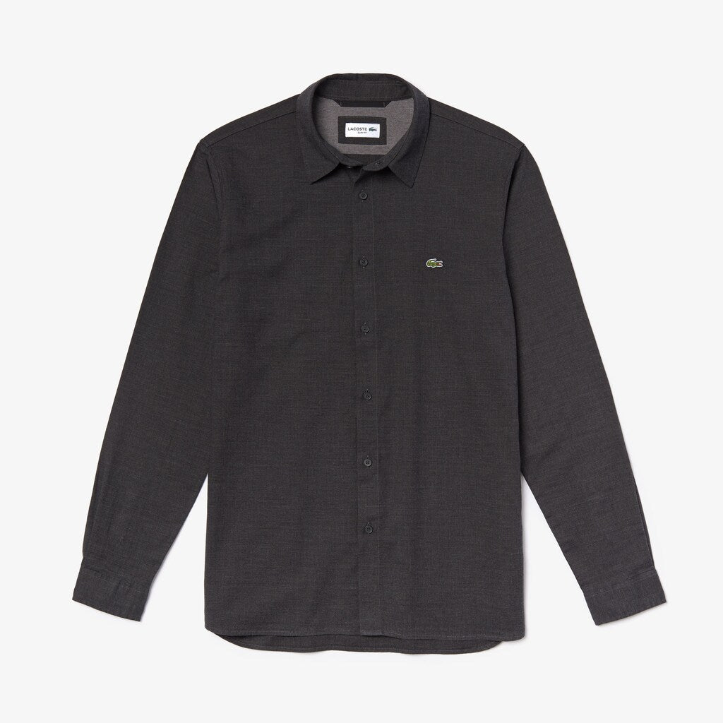 Slim Fit Cotton Flannel Shirt | Lacoste Mens