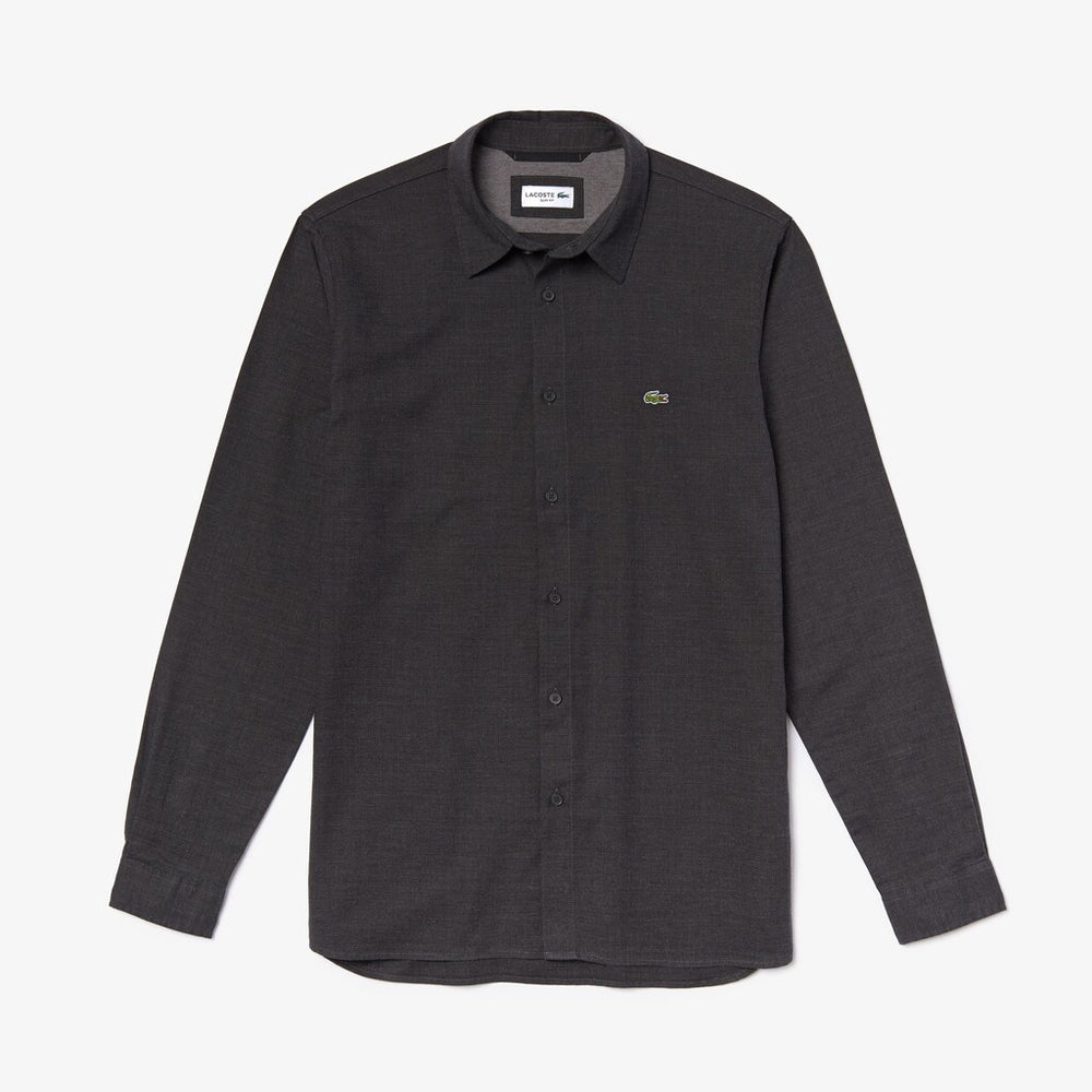 Slim Fit Cotton Flannel Shirt | Lacoste Mens