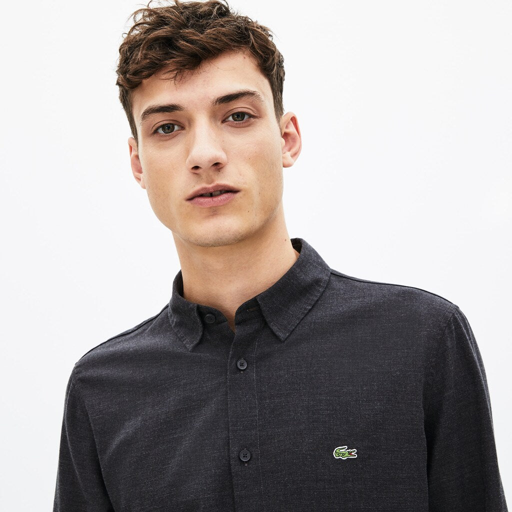 Slim Fit Cotton Flannel Shirt | Lacoste Mens
