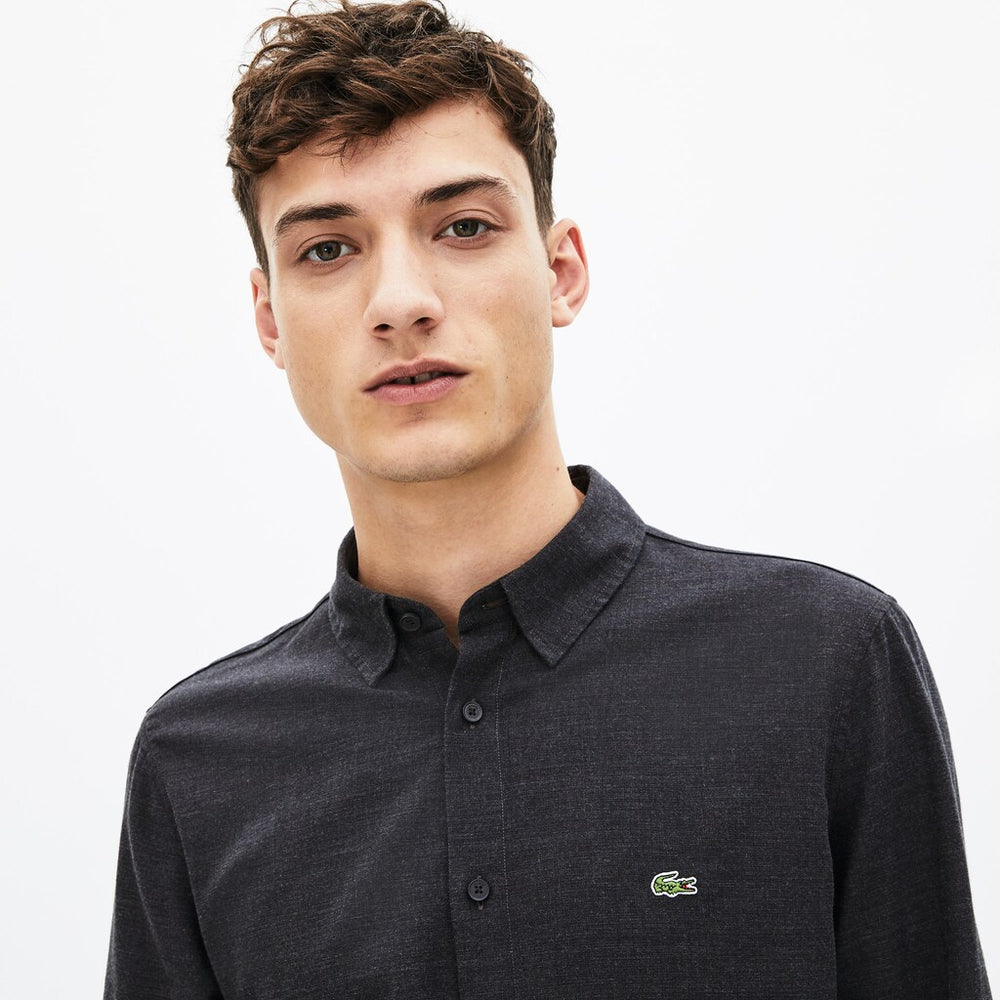 Slim Fit Cotton Flannel Shirt | Lacoste Mens