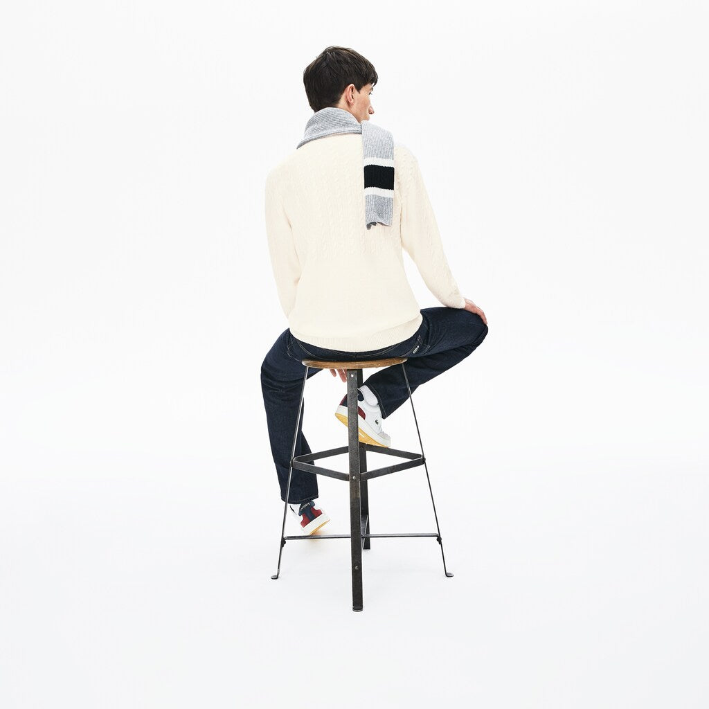 Cable-Knit Alpaca Blend Sweater | Lacoste Mens