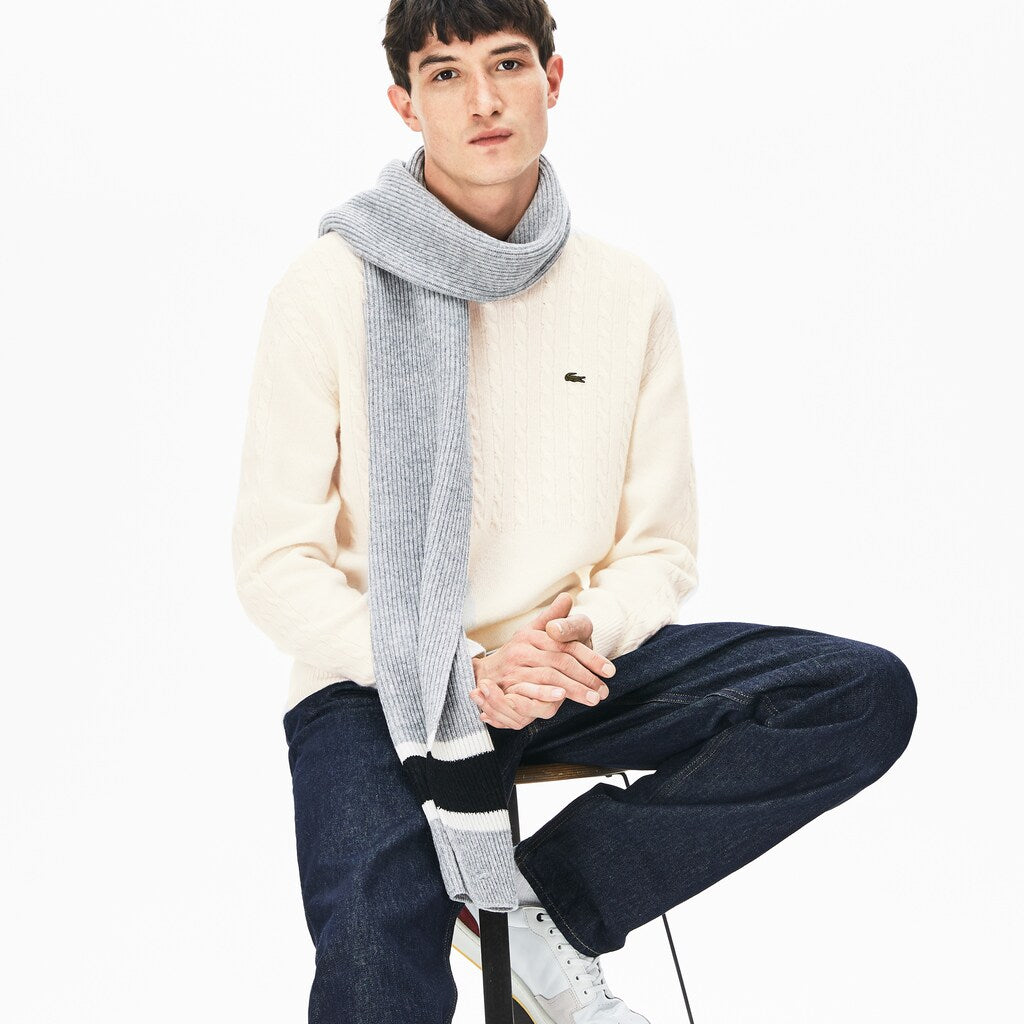 Cable-Knit Alpaca Blend Sweater | Lacoste Mens