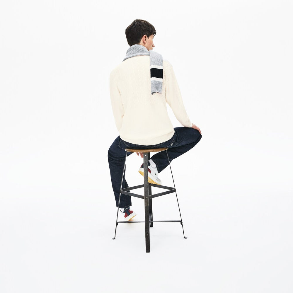 Cable-Knit Alpaca Blend Sweater | Lacoste Mens