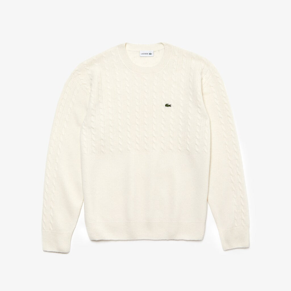 Cable-Knit Alpaca Blend Sweater | Lacoste Mens