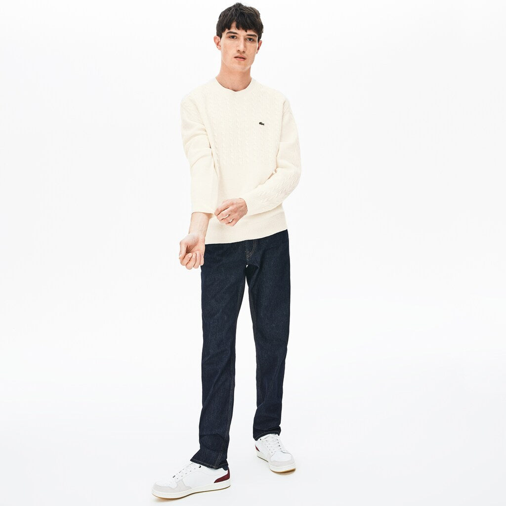Cable-Knit Alpaca Blend Sweater | Lacoste Mens