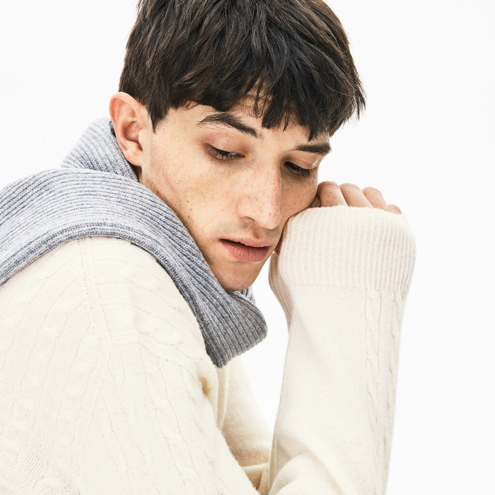 Cable-Knit Alpaca Blend Sweater | Lacoste Mens