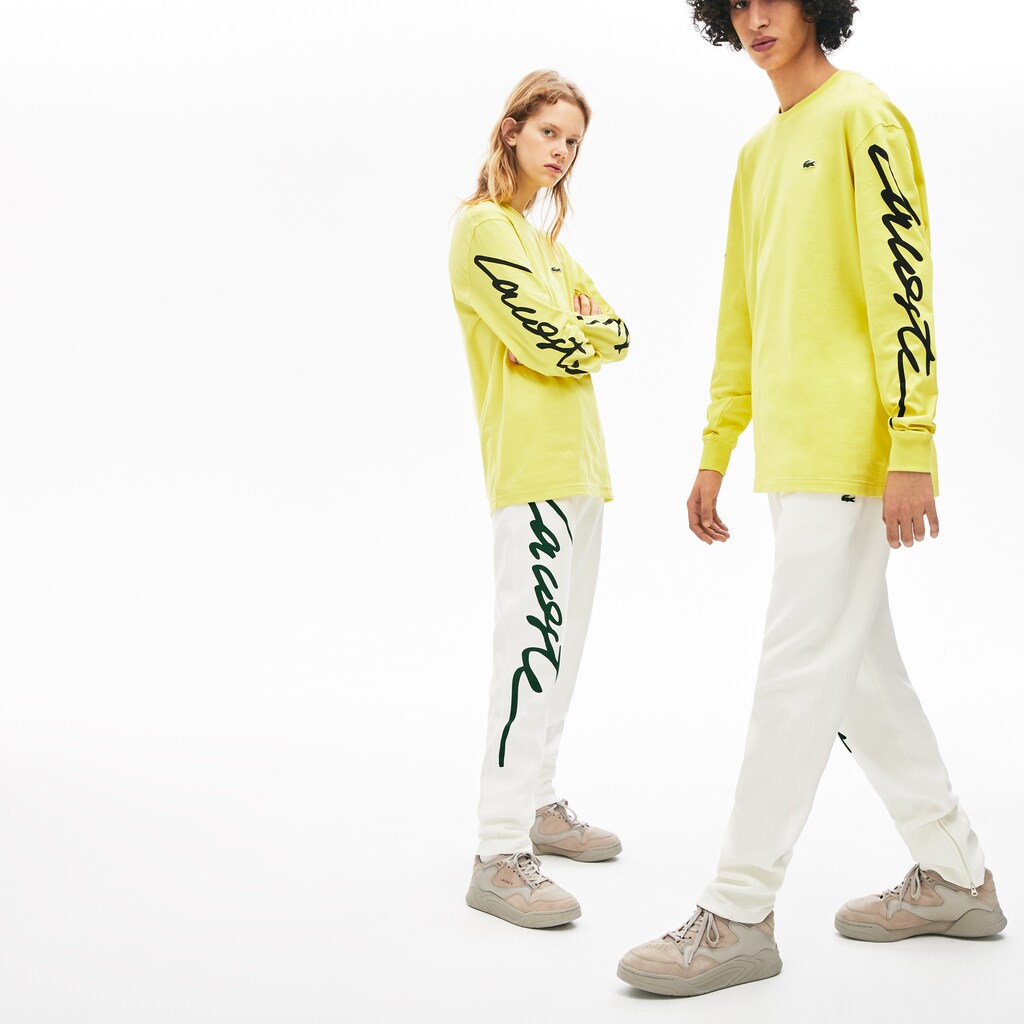 Unisex LIVE Signature Textured Fleece Sweatpants | Lacoste Mens