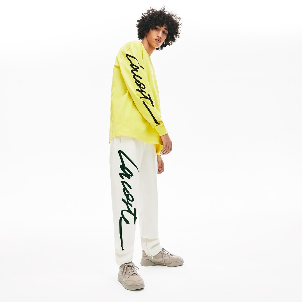 Unisex LIVE Signature Textured Fleece Sweatpants | Lacoste Mens