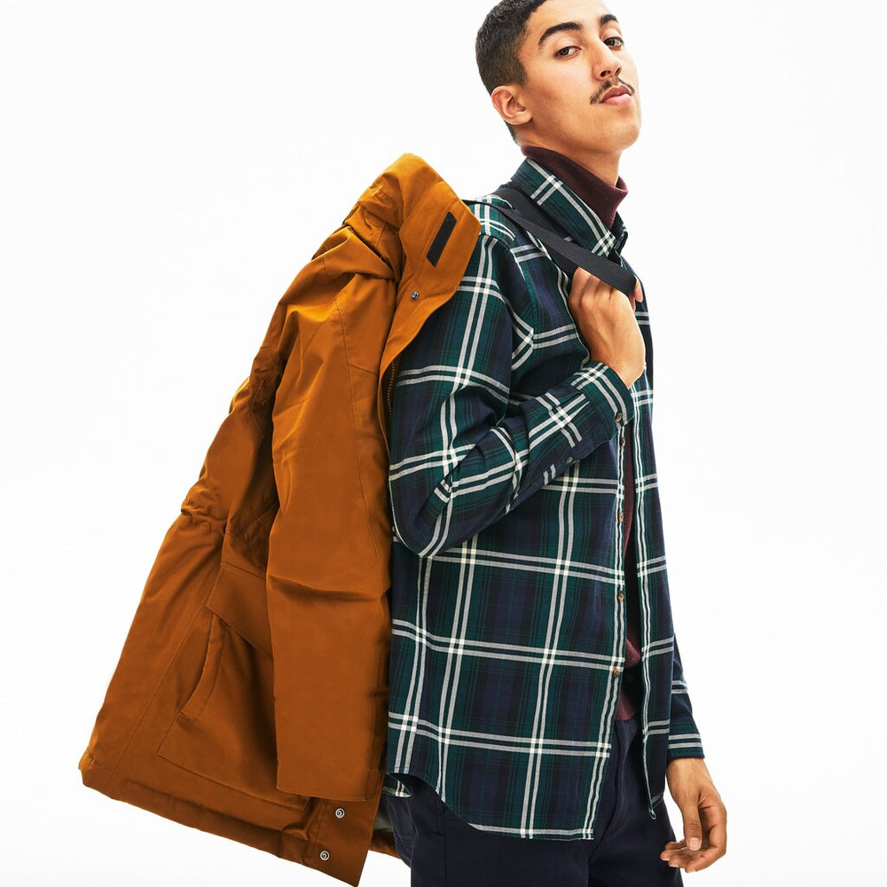 Detachable Faux Fur Hood Long Quilted Parka | Lacoste Mens