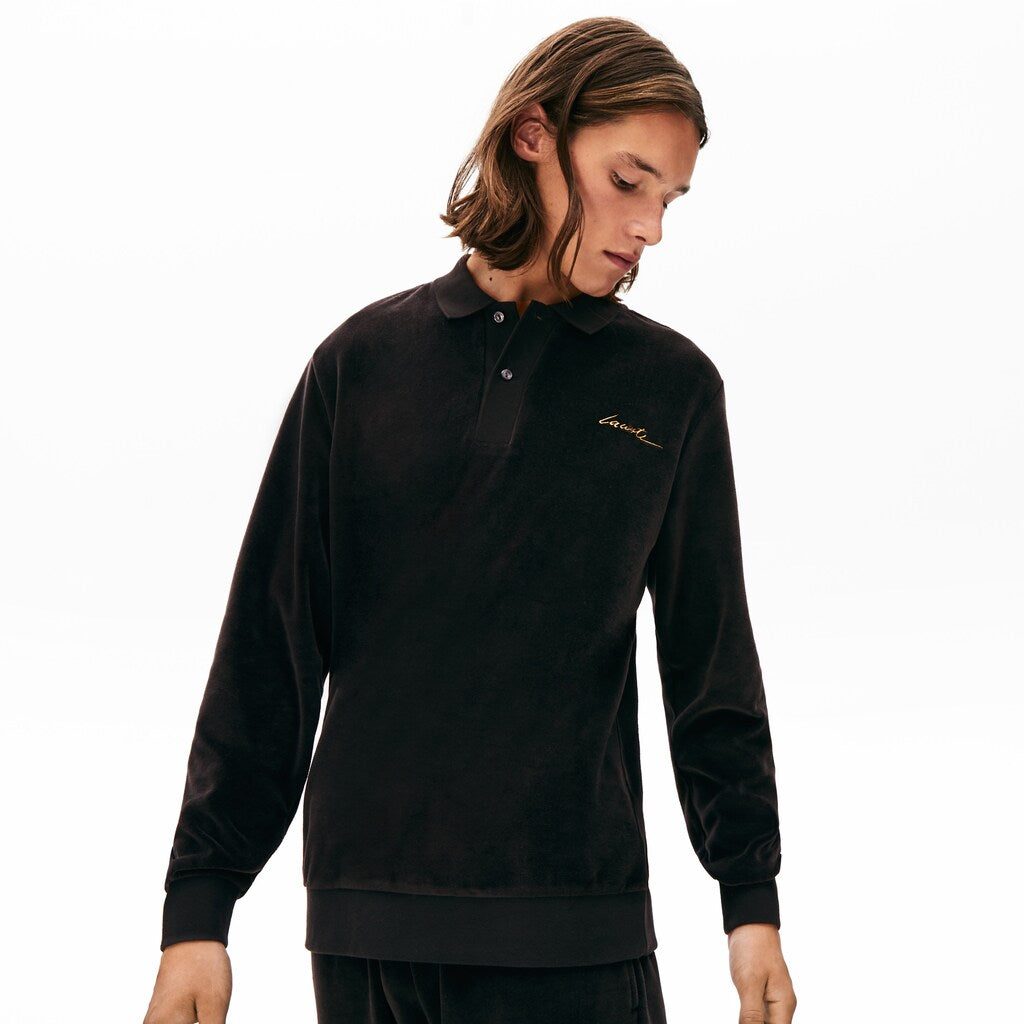 LIVE Classic Fit Velvet Polo Shirt | Lacoste Mens
