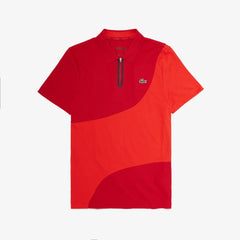 SPORT Color-Blocked Breathable Piqué Zip Golf Polo Shirt | Lacoste Mens