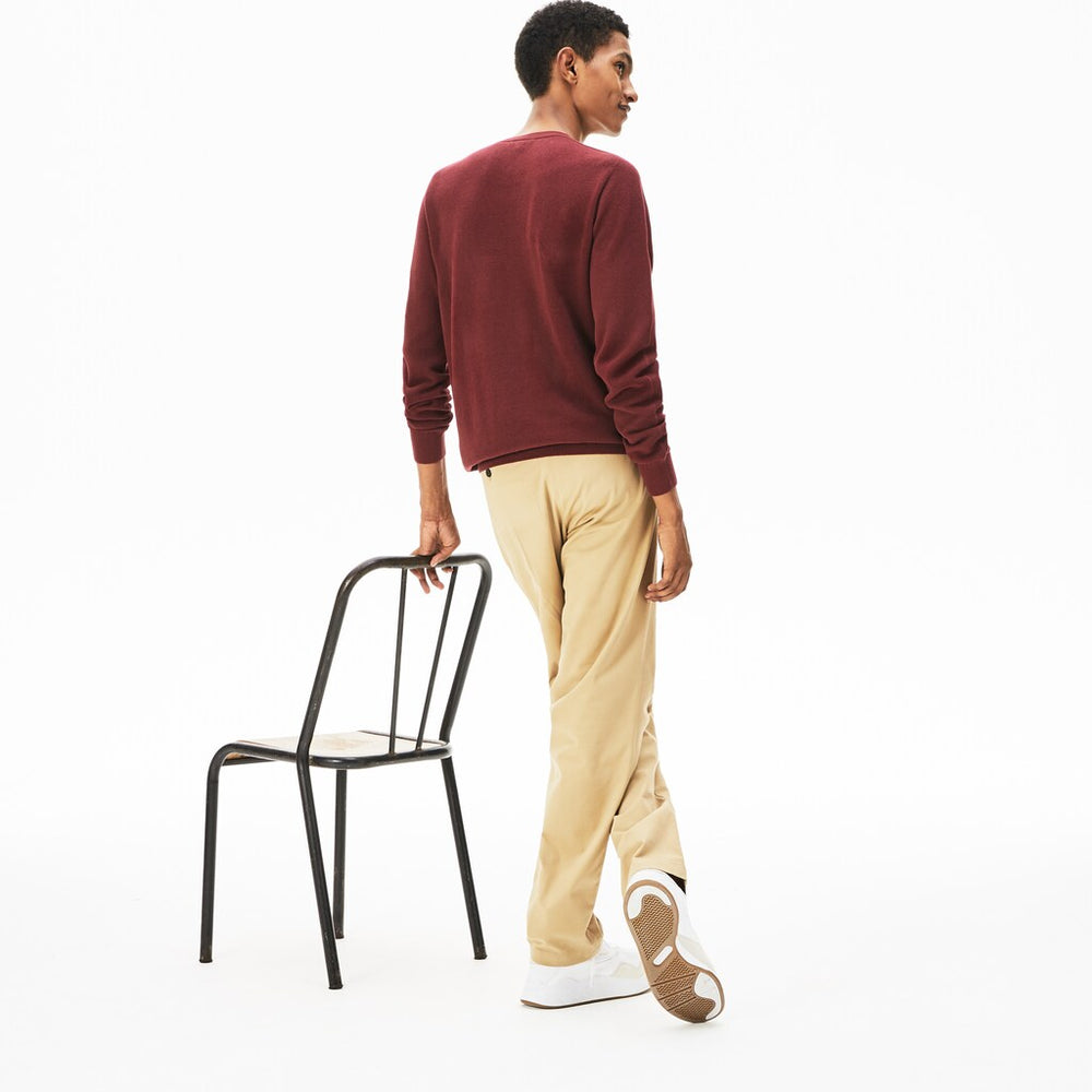 Crew Neck Cotton Piqué Sweater | Lacoste Mens