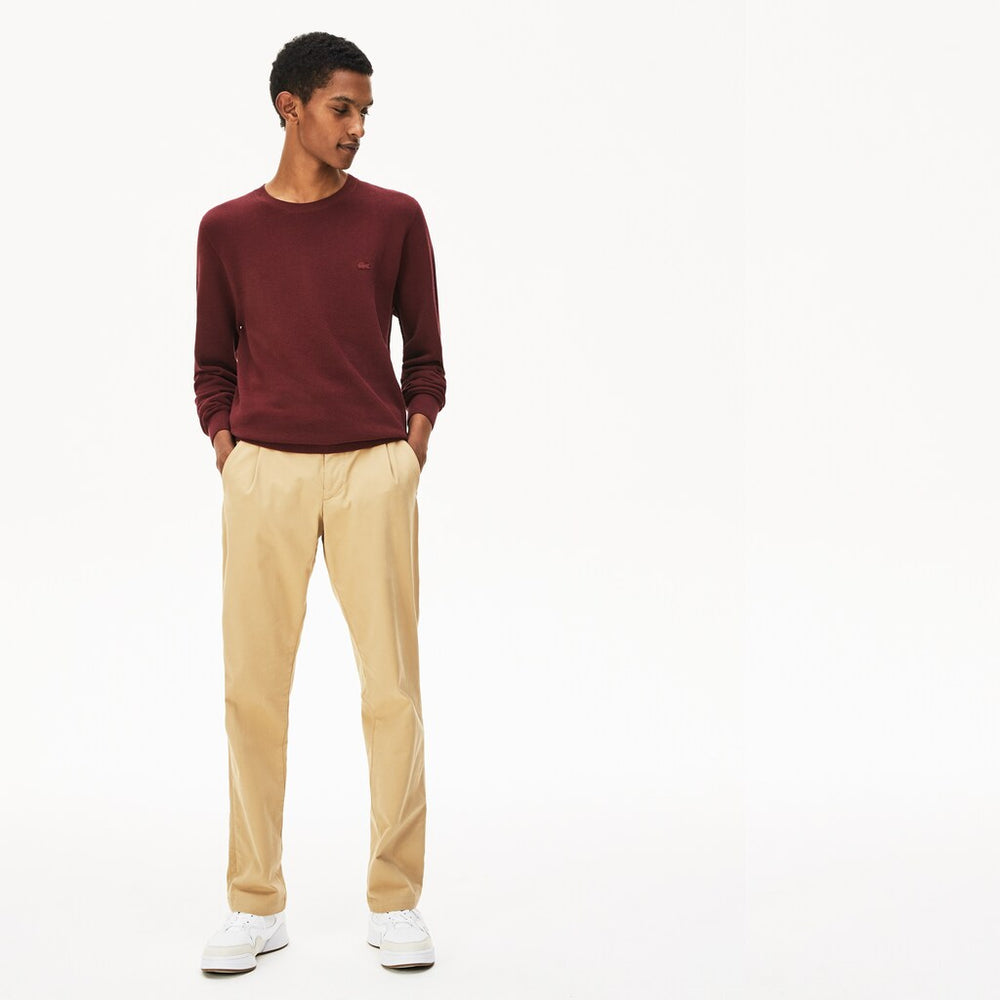 Crew Neck Cotton Piqué Sweater | Lacoste Mens