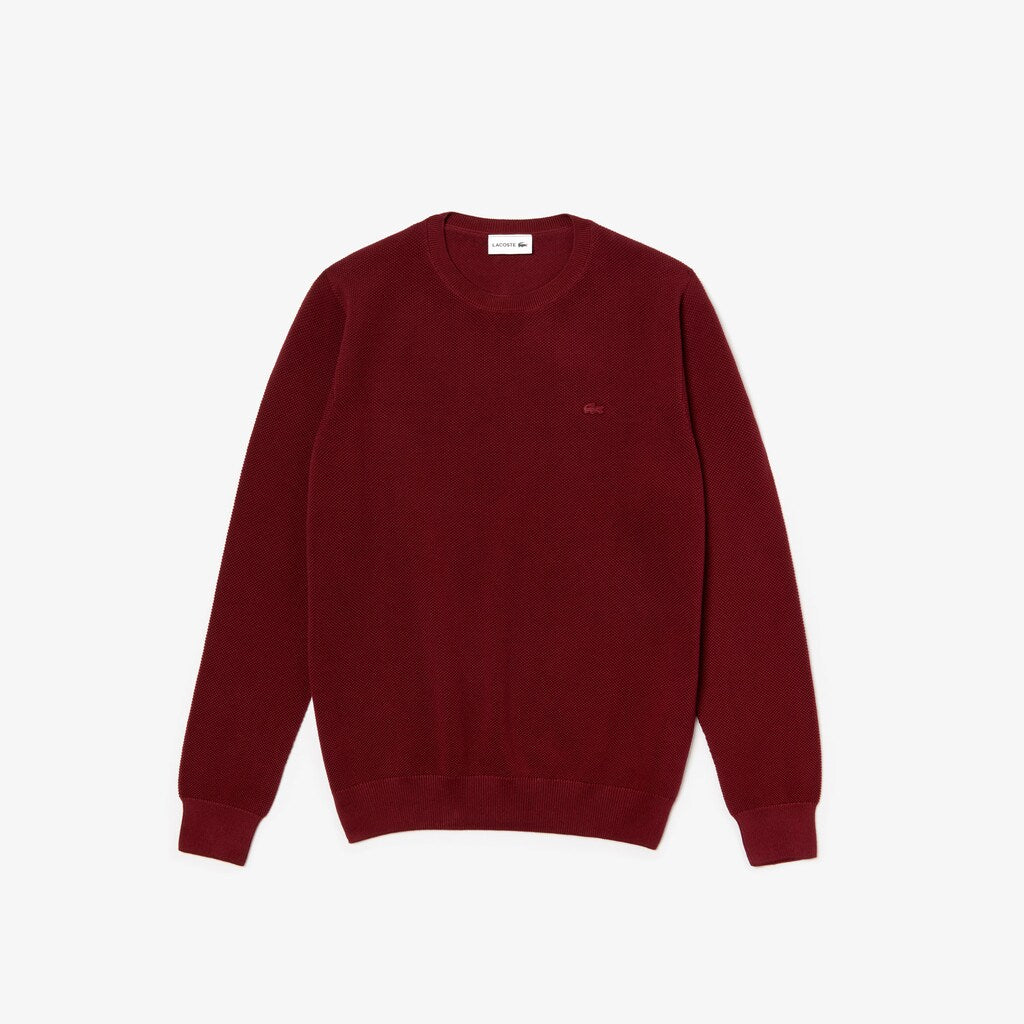 Crew Neck Cotton Piqué Sweater | Lacoste Mens