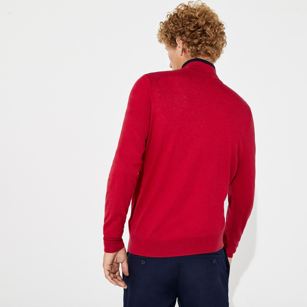 SPORT Zip-Up Technical Wool Sweater | Lacoste Mens