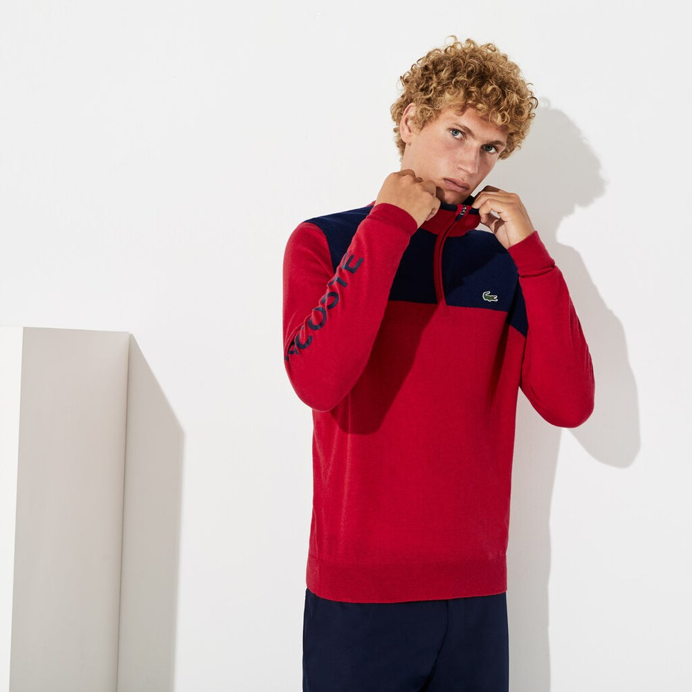 SPORT Zip-Up Technical Wool Sweater | Lacoste Mens