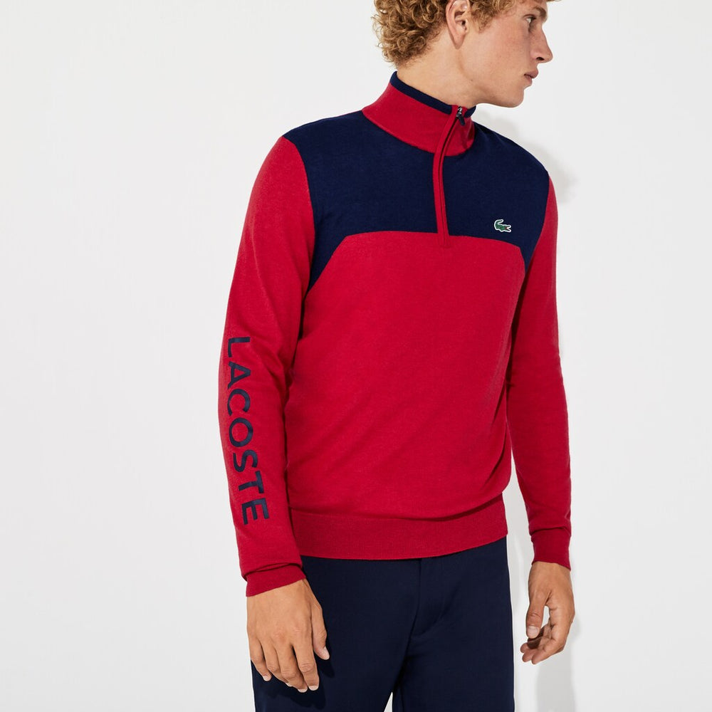 SPORT Zip-Up Technical Wool Sweater | Lacoste Mens