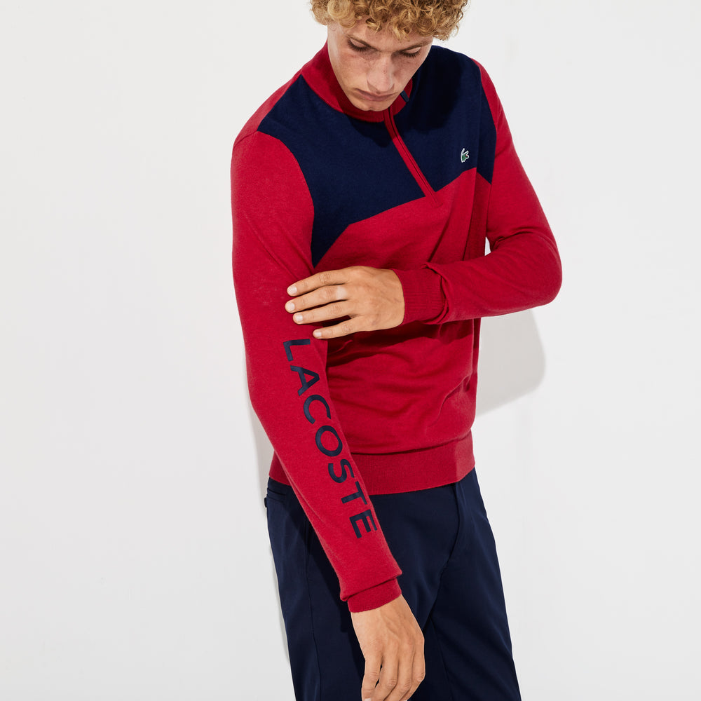 SPORT Zip-Up Technical Wool Sweater | Lacoste Mens